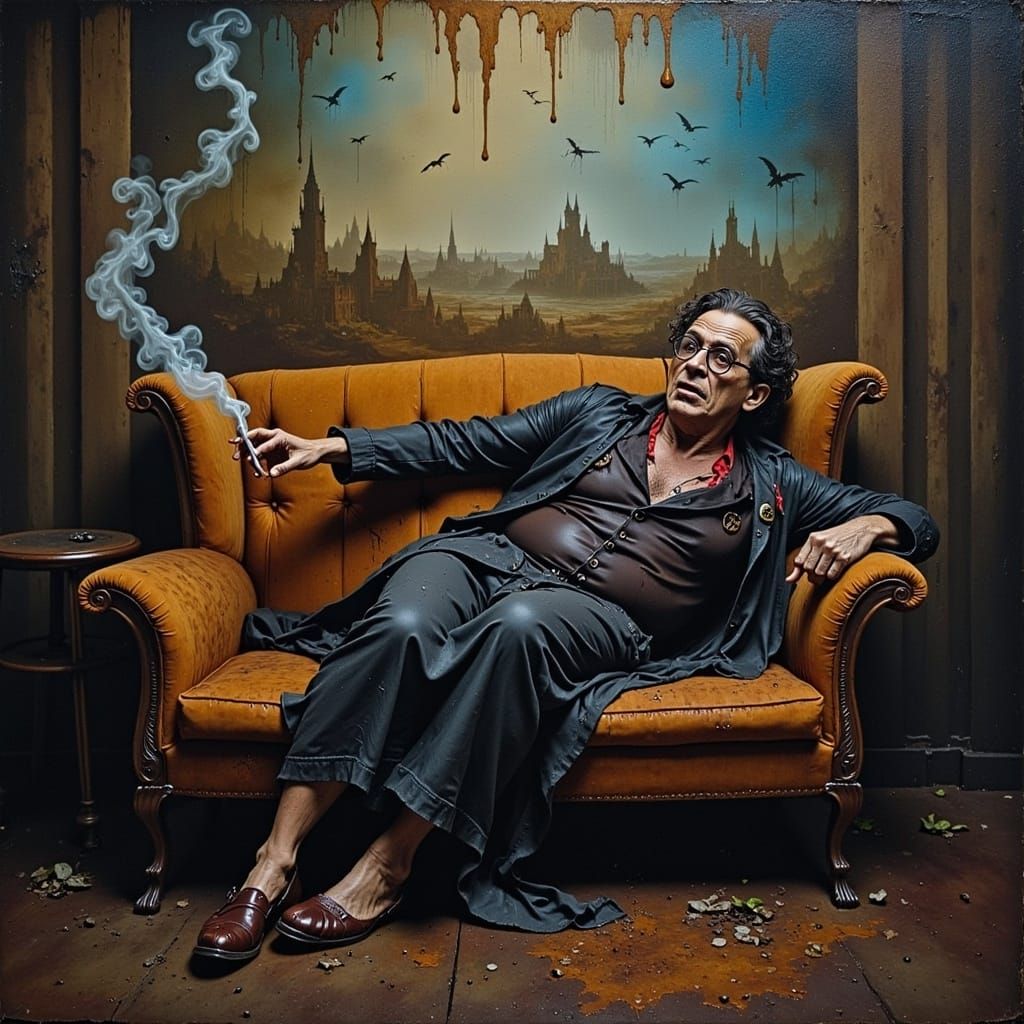 Harry Potter in Dreamlike Surrealist Landscape