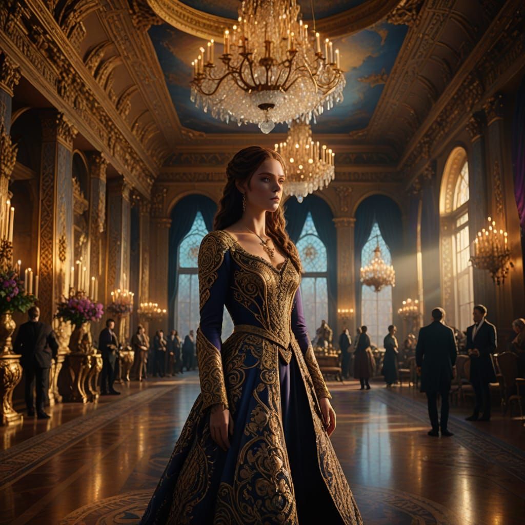 Epic Cinematic Ballroom Scene with Bella Fray