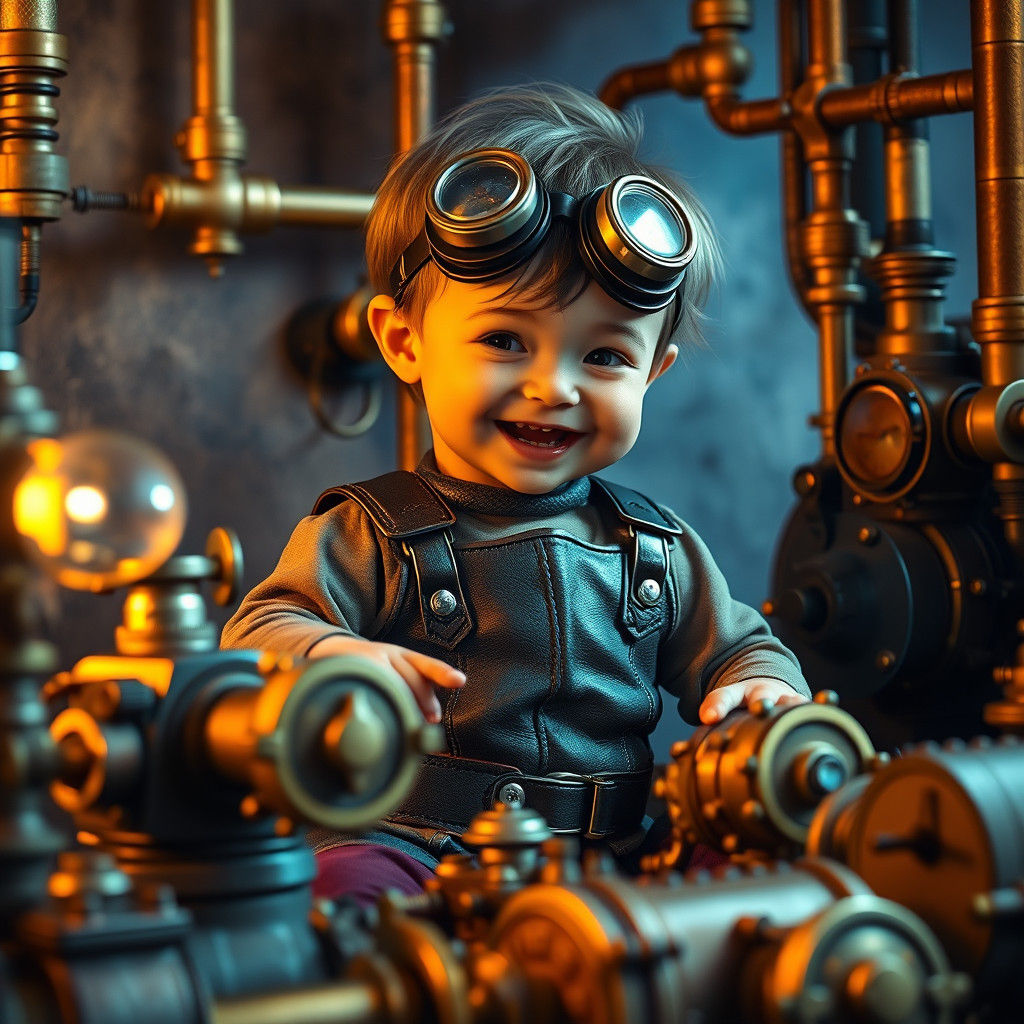 Steampunk Toddler's Fantastical Engine Playtime