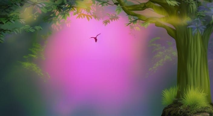 Fantasy Bird in Sunlight