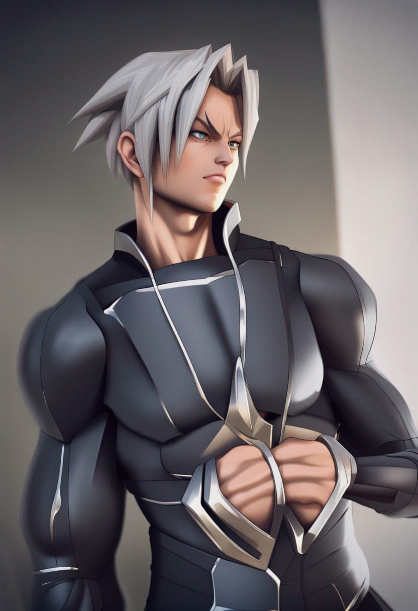 Dragon Ball Z Style Character with Cell Shading