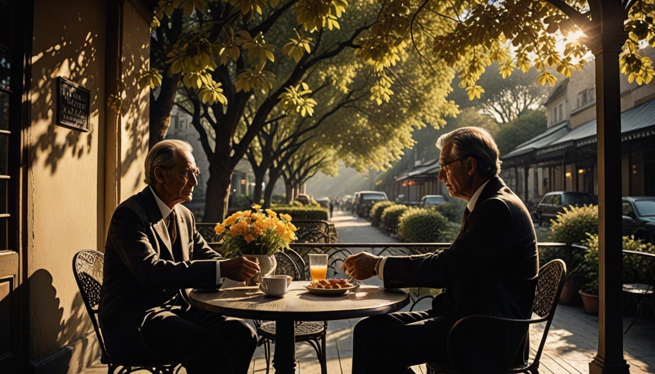 Intimate Moment in Golden Light