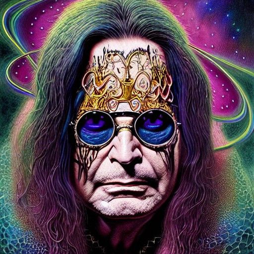 Ozzy Osbourne as Fantasy Warlock Illustration
