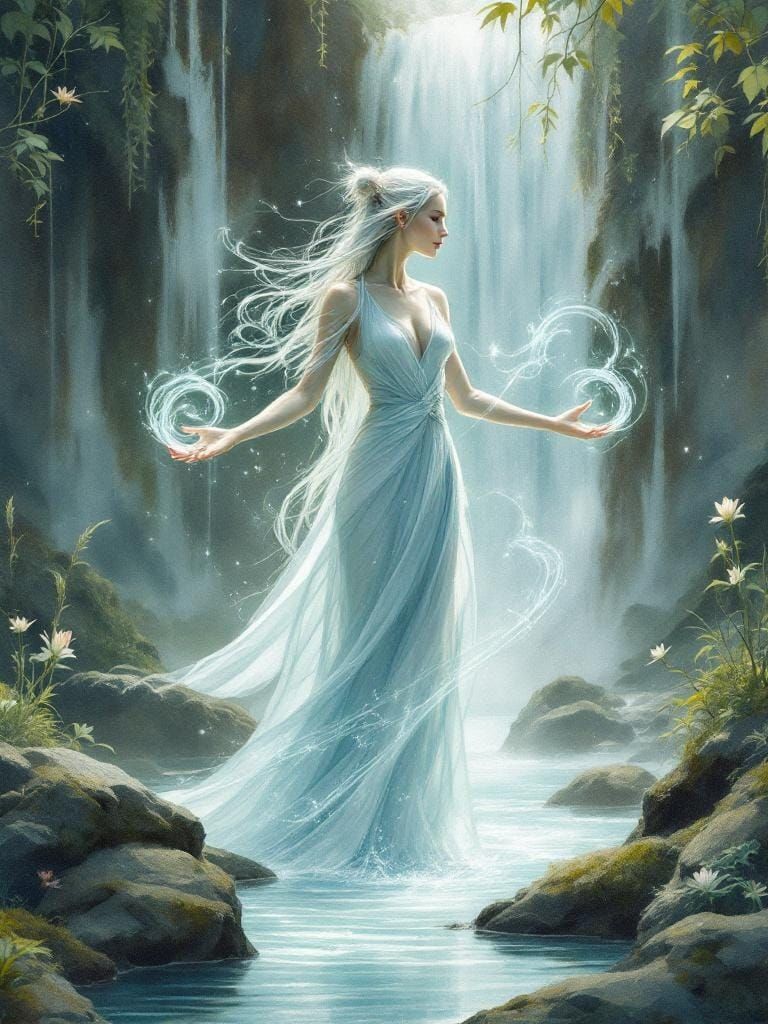 Elven sorceress (Water magic1 / new SXL)