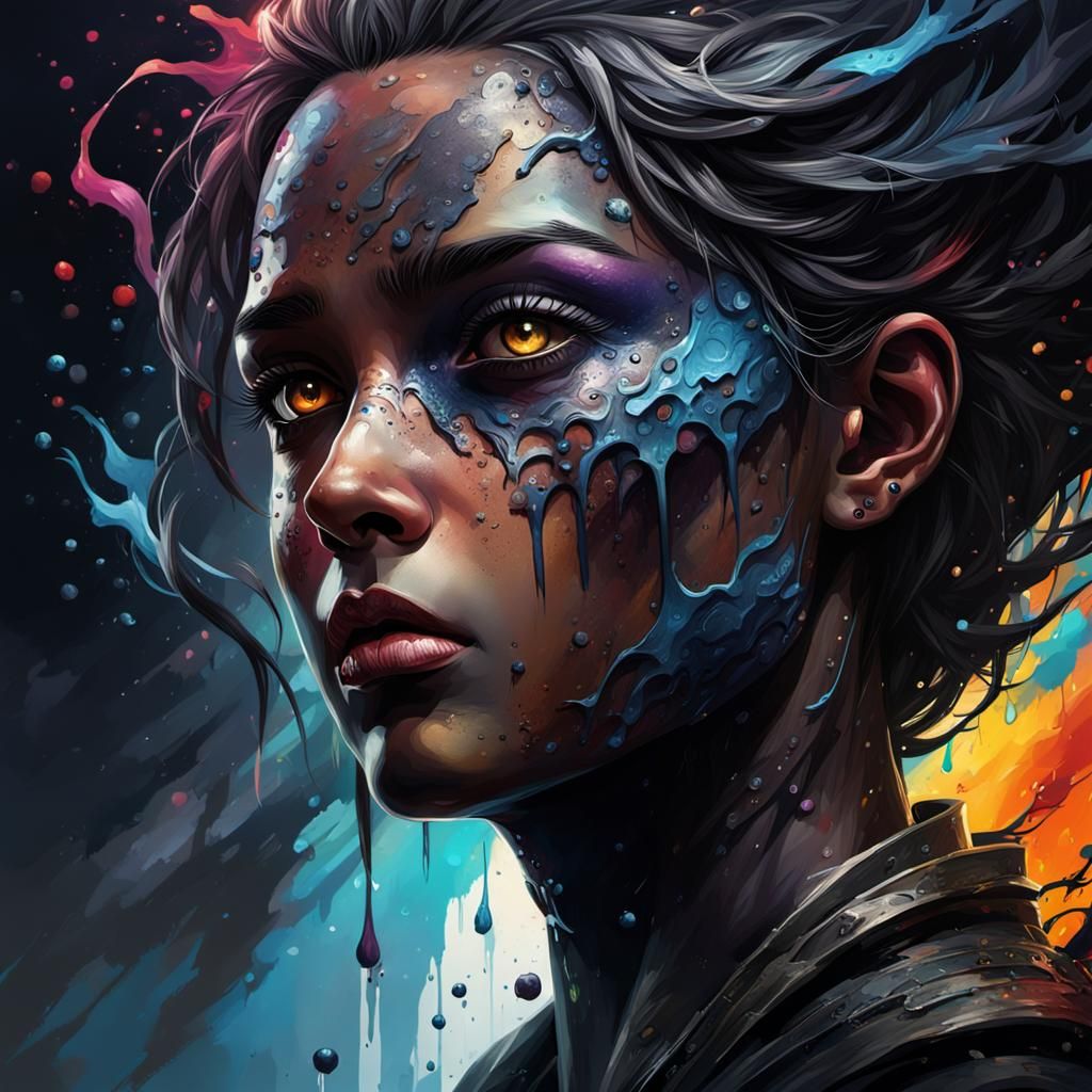 Dramatic Dark Fantasy Portrait in Hyperrealistic Style