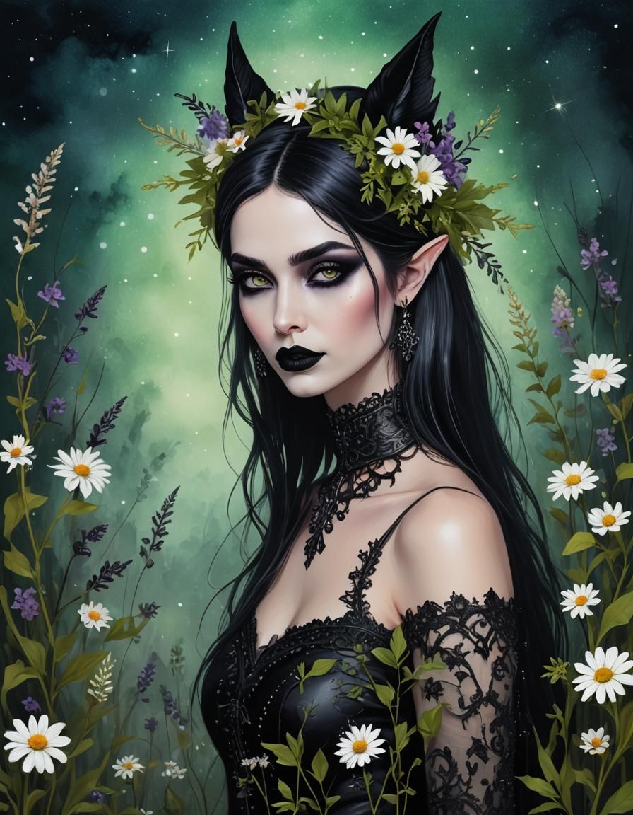 Wildflower Goth Elf