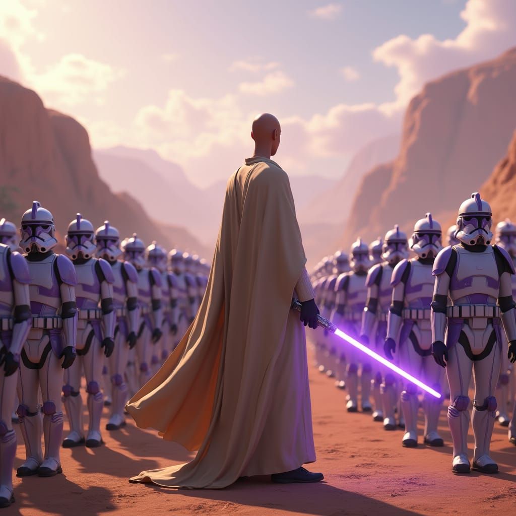 Epic Star Wars 187th Legion Clone Troopers in Majestic Purpl...