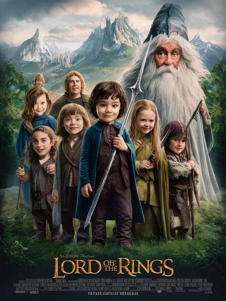 Lord of the Rings: Child Cast Movie Poster