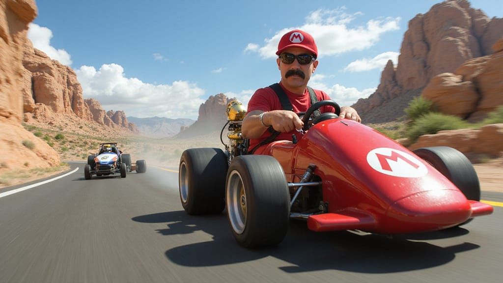 Vin Diesel as Mario Kart Racer