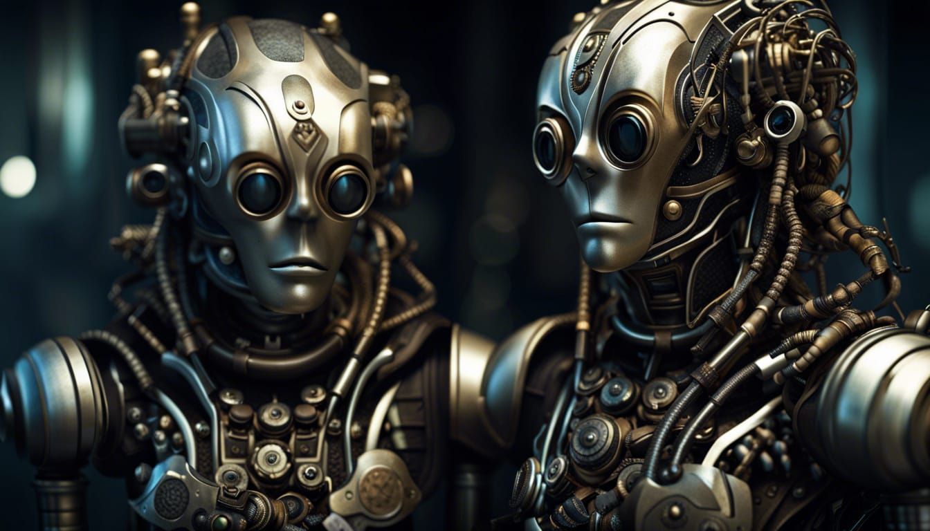 Photorealistic Robot Dog Pet in Contemporary Sci-Fi Art