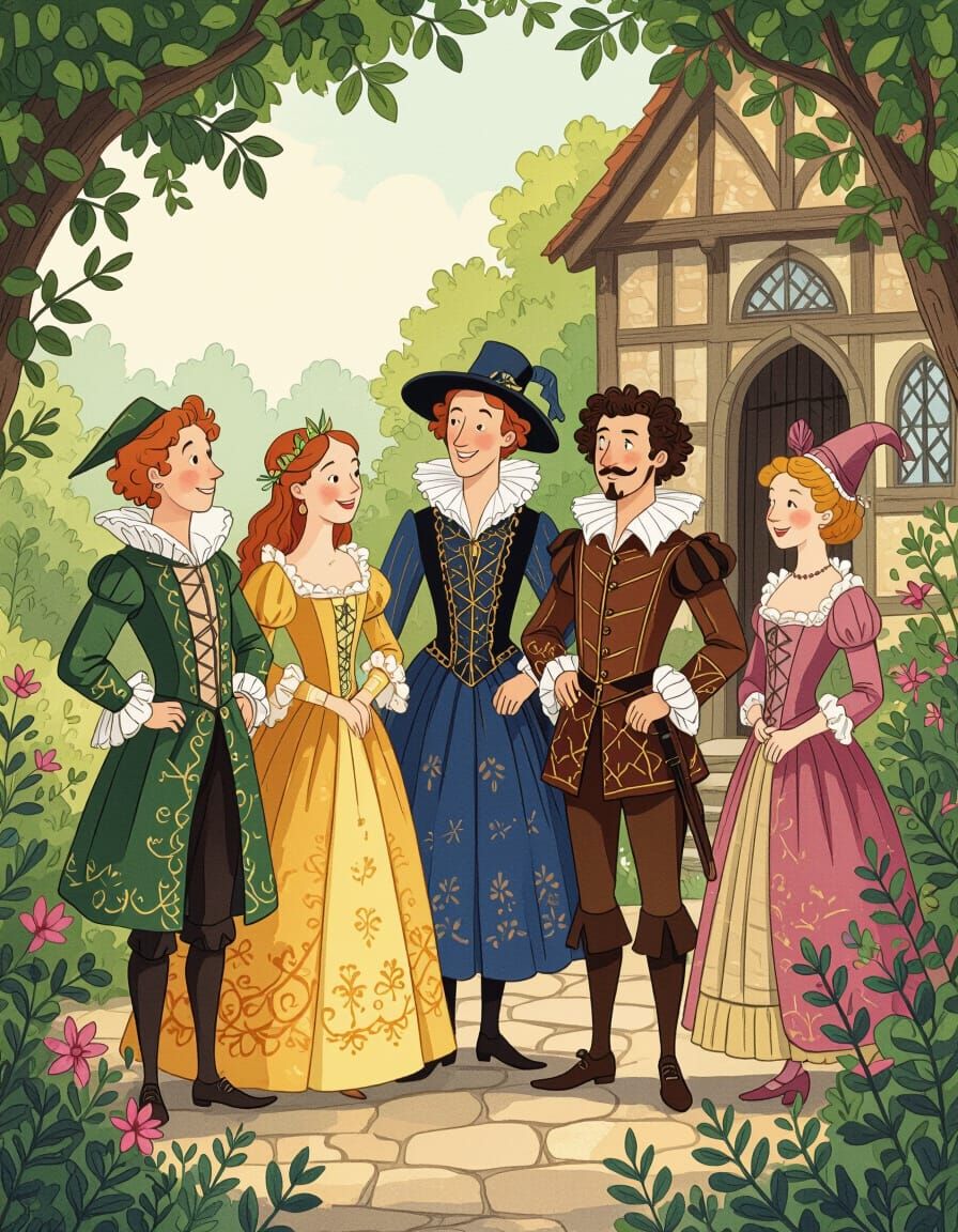 Festive 2D Illustration of Twelfth Night