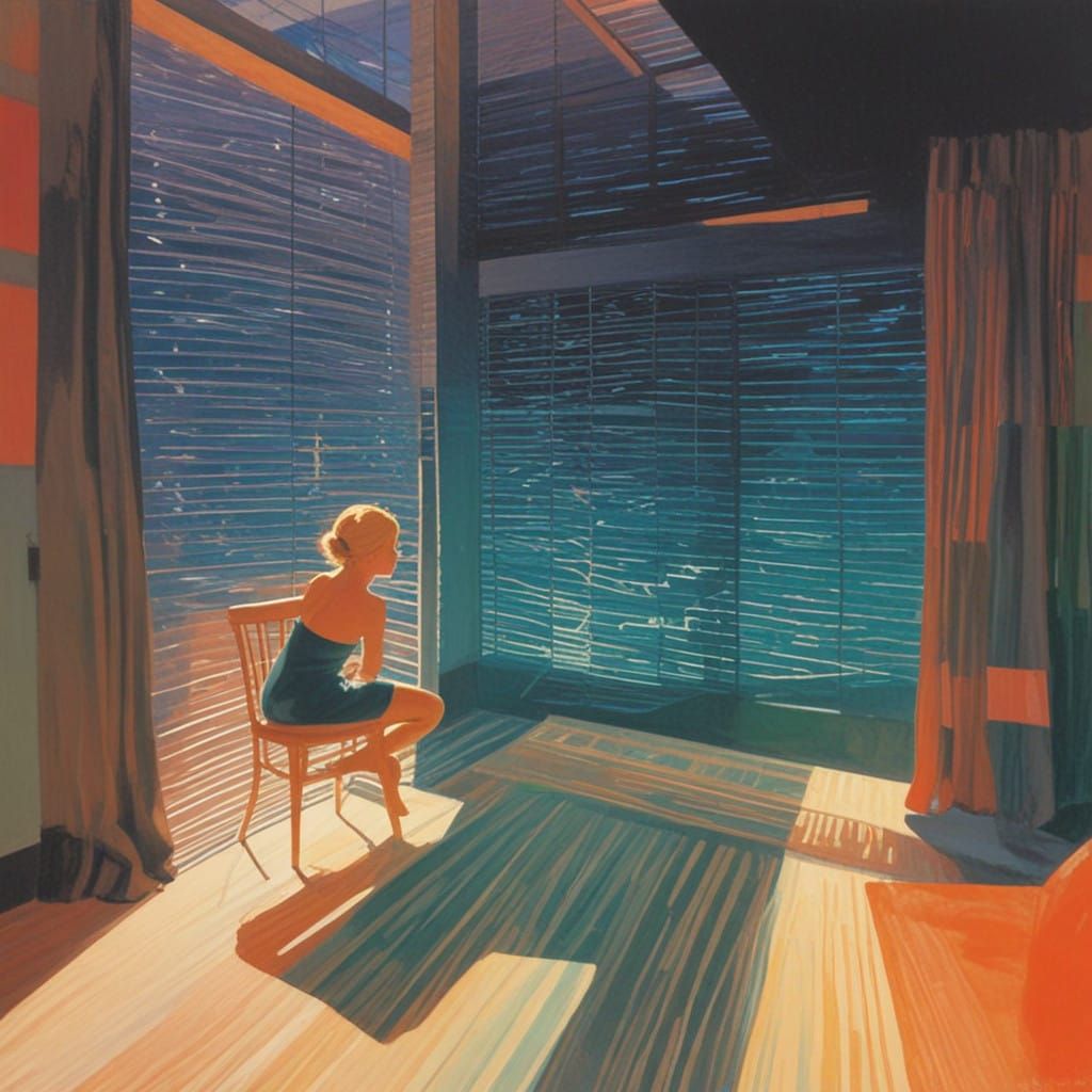 Surreal Interior Scene in Uncanny Lighting