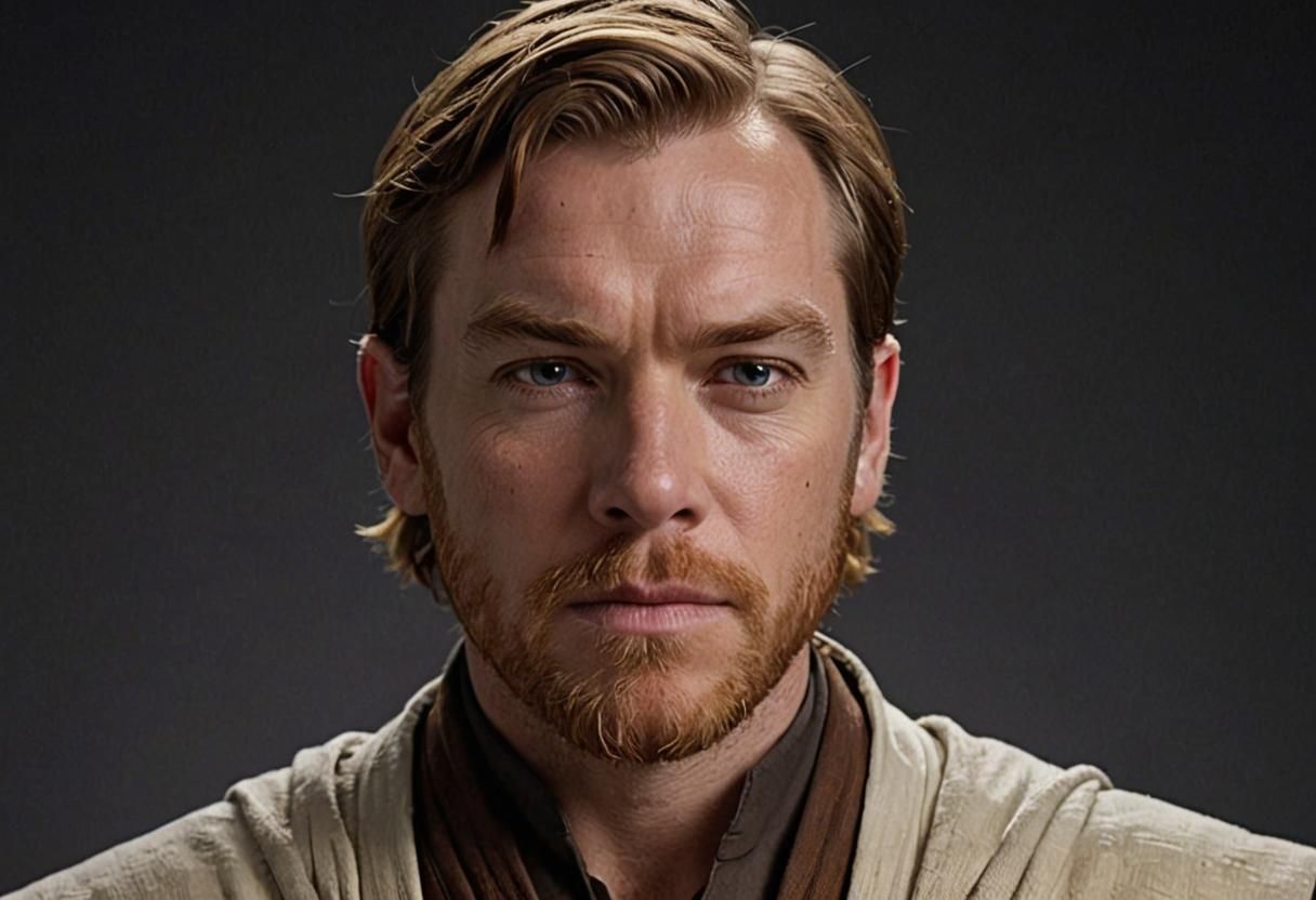 Obi-Wan Kenobi Portrait in The Clone Wars Style