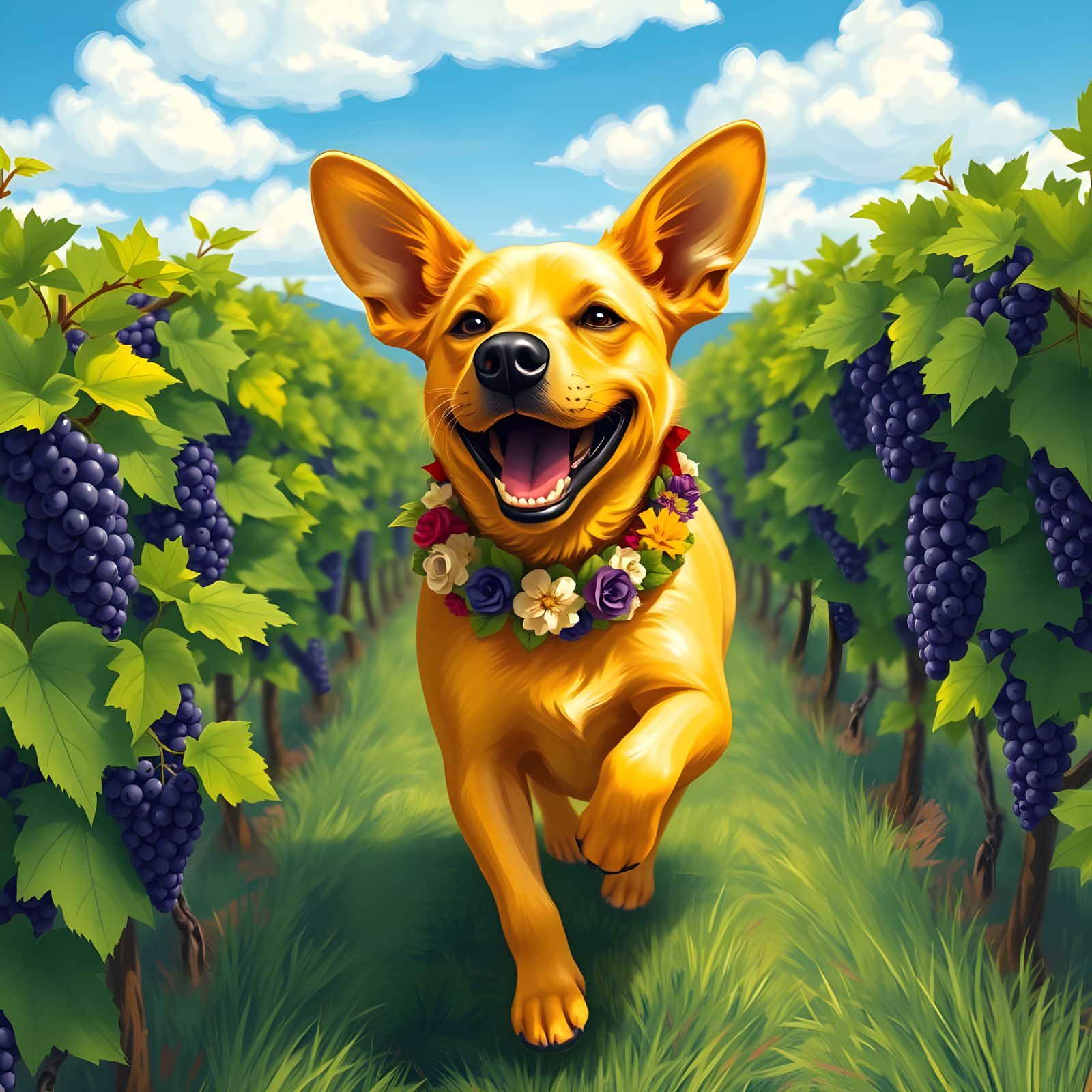 Frolicking Through The Vineyard