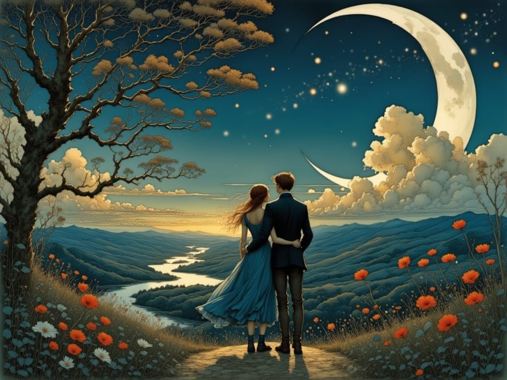 Ethereal Cloudscape Whispers a Love Serenade Under the New M...