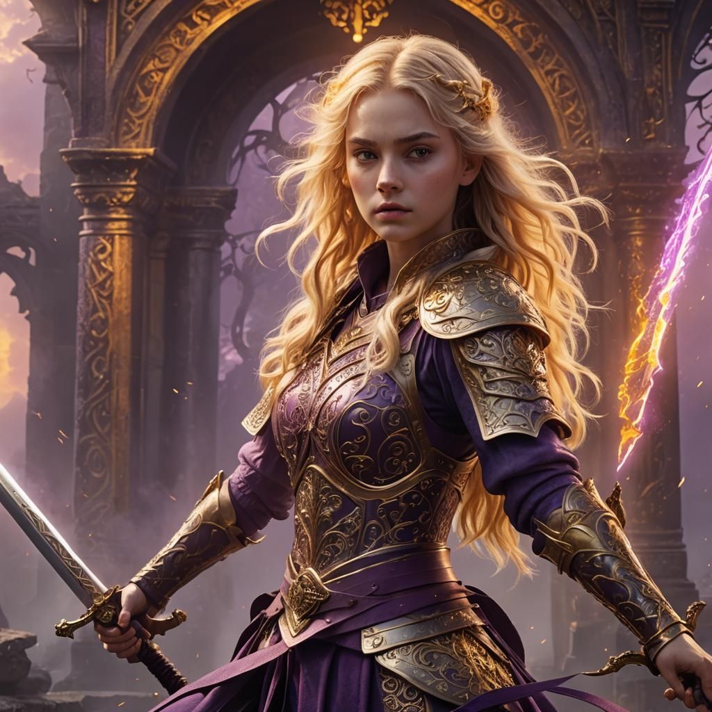 Girl with Sword: Digital Matte Painting