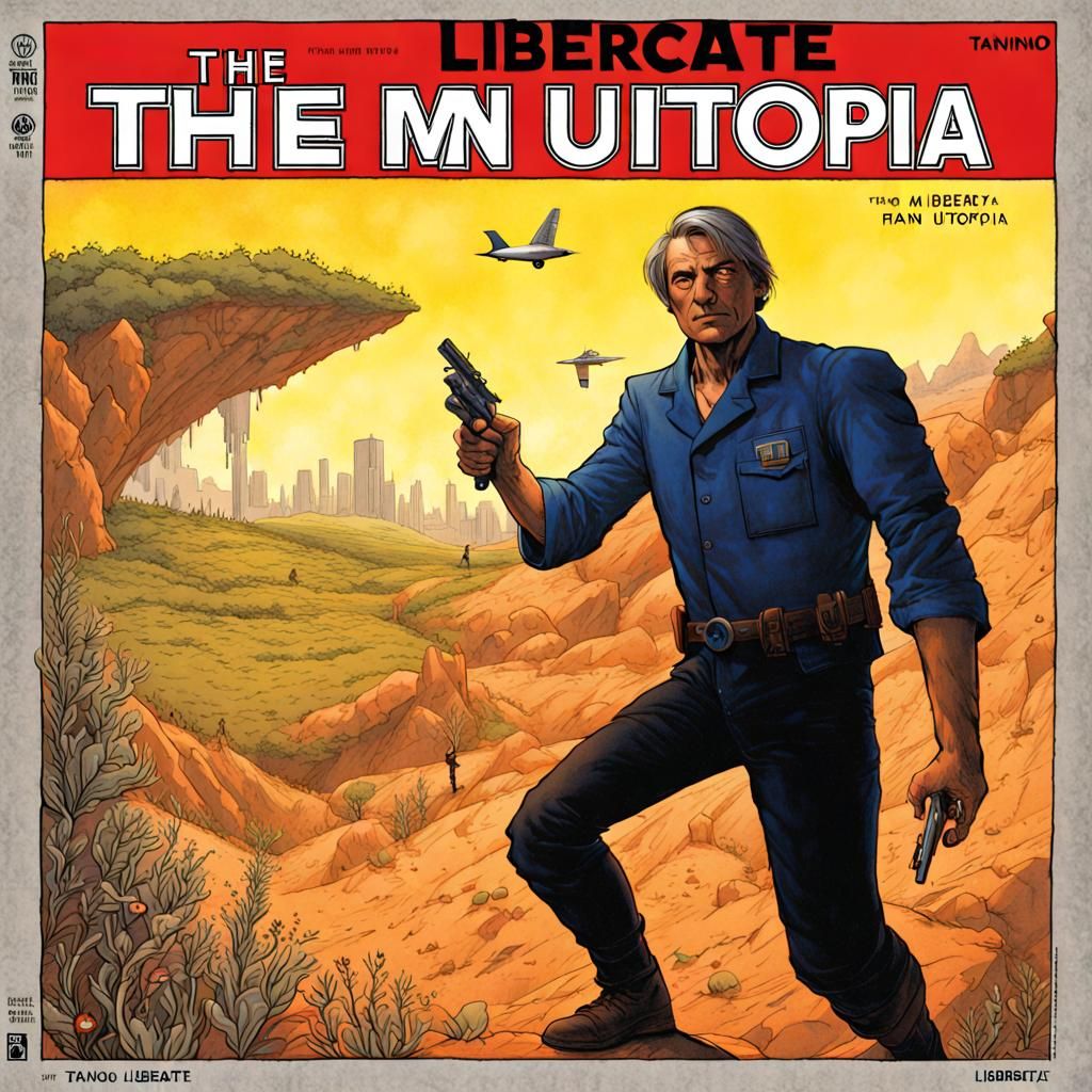 Surreal Album Cover Art in Comic Book Style