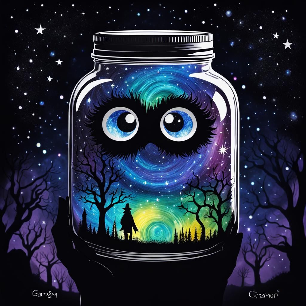 Whimsical Gothic Sandman in a Tapestry of Dreams, Inspired b...