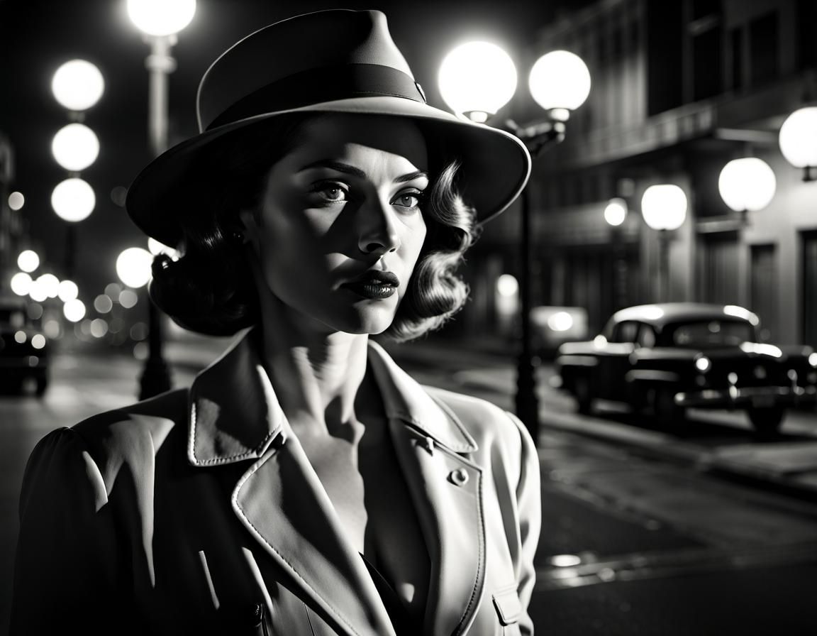 Noir Detective in 1950s Los Angeles