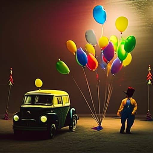 Clowns in a Car at the Circus