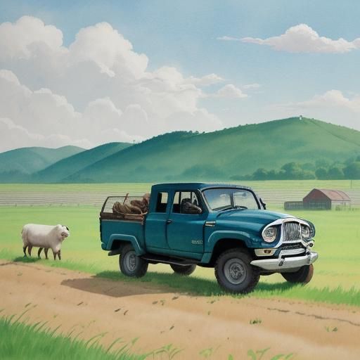 Ram vs Car: Anime-Style Farm Encounter