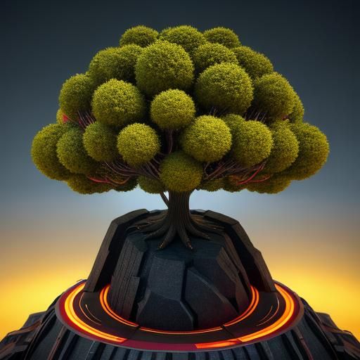 Psychedelic Rock and Stone Collection in 3D