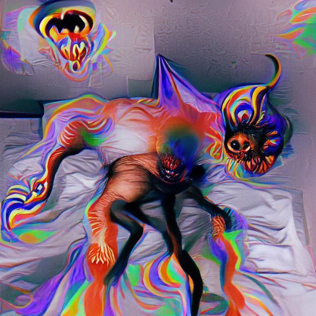 Psychedelic Sleep Paralysis Demon: A Vivid Nightmare