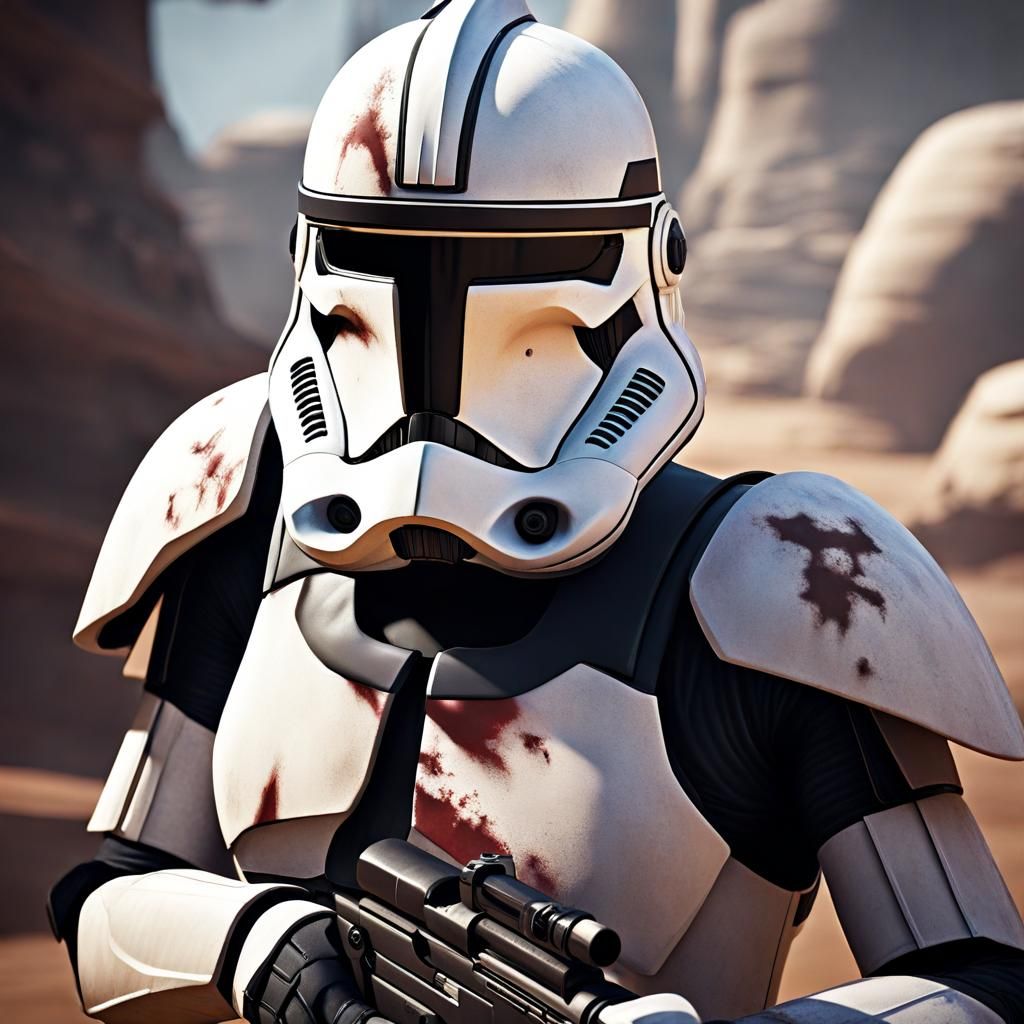 Clone Trooper in Detailed Matte Painting