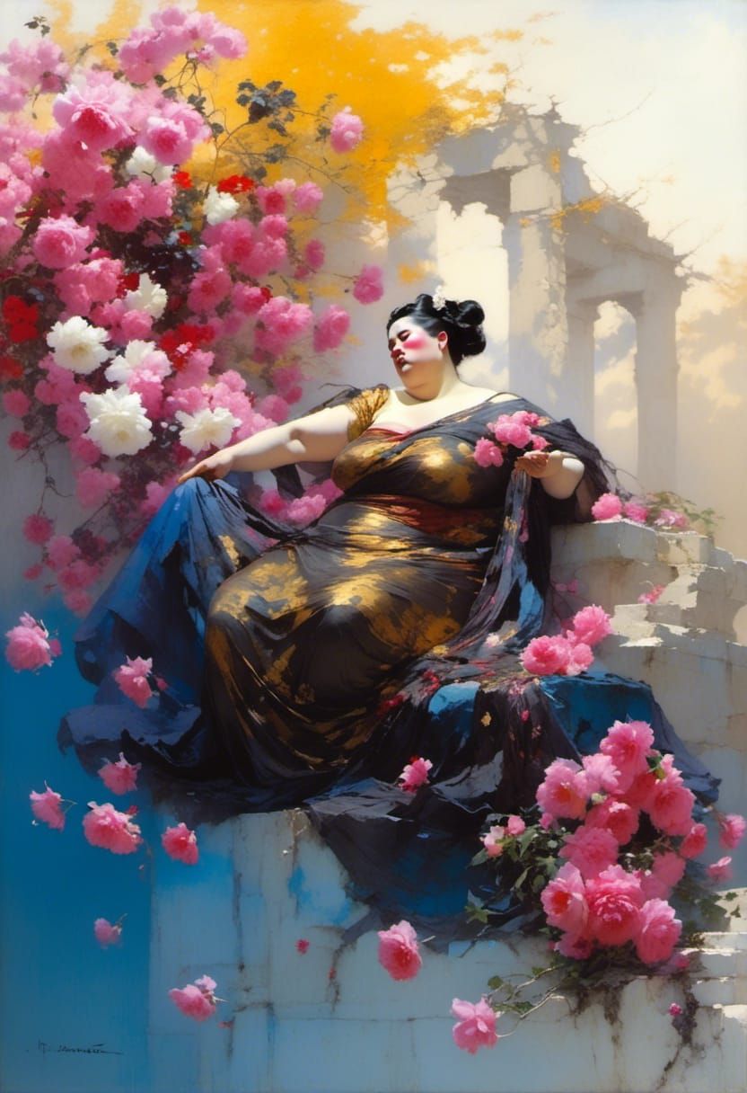 Opera Diva Strikes Stoic Pose in Pre-Raphaelite Style