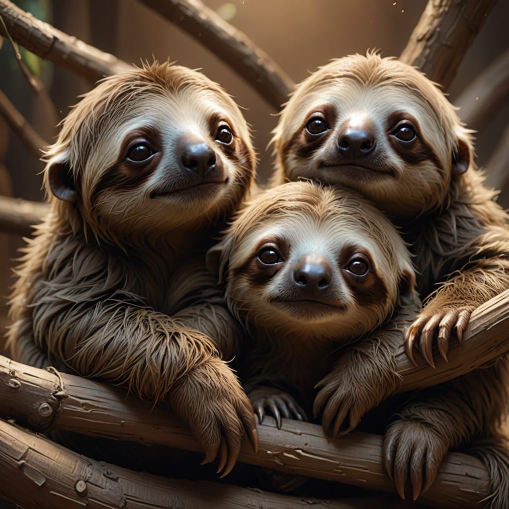 Adorable Baby Sloths in Cozy Rescue Nursery