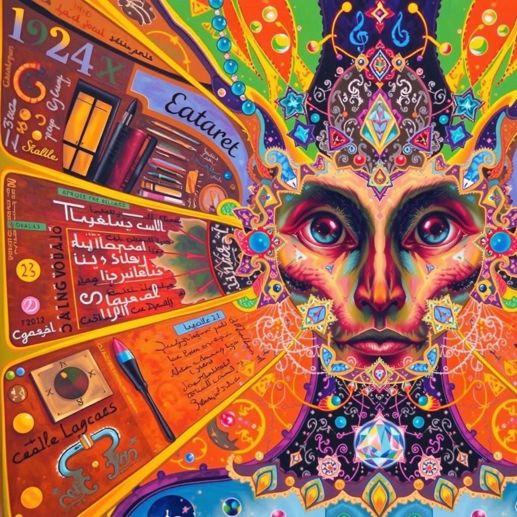 Psychedelic Fractal Art in Triadic Colors