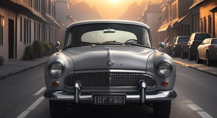 Stunning Grey Car in Sunrise Village