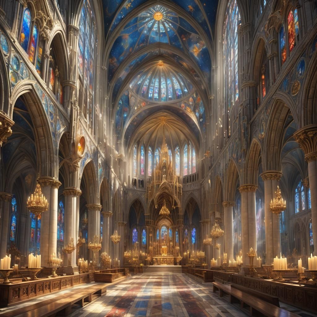 Fantasy Cathedral of Gods: Digital Matte Painting