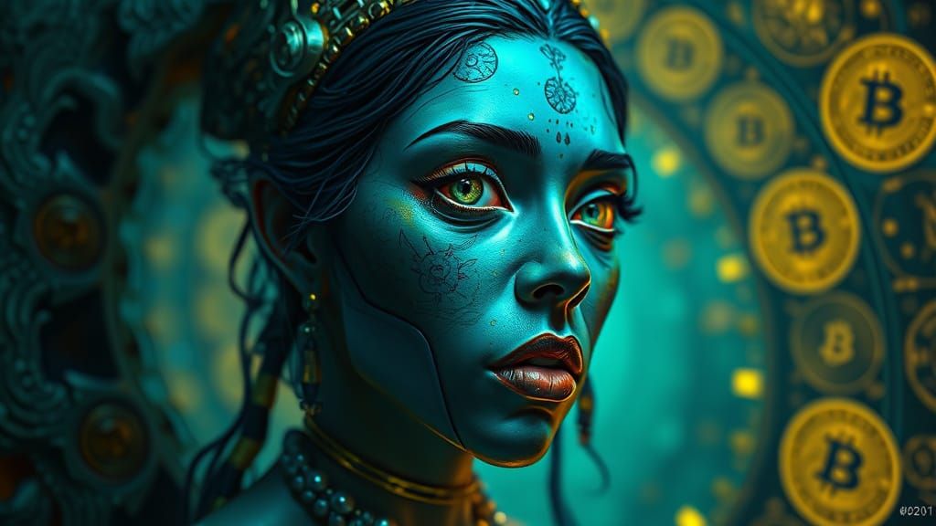 Assamese Goddess of Crypto Cyberpunk Dreams