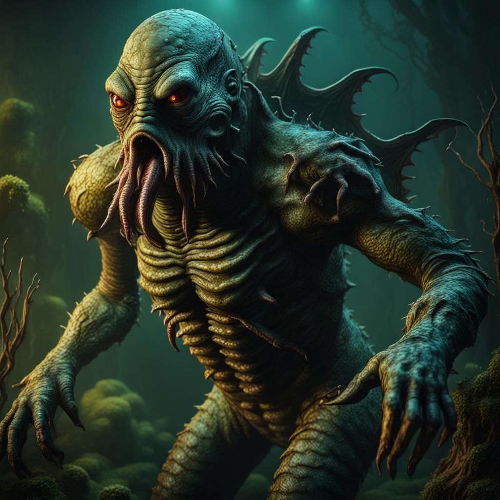 Demonic Lovecraftian Creature from the Black Lagoon
