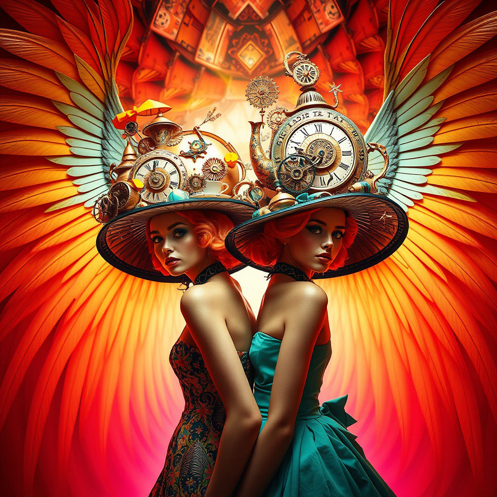 Neo-Victorian Supermodels in Elastic Reality Dreamscape