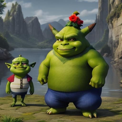 Pokemon Shrek Mashup: A Digital Art Creation