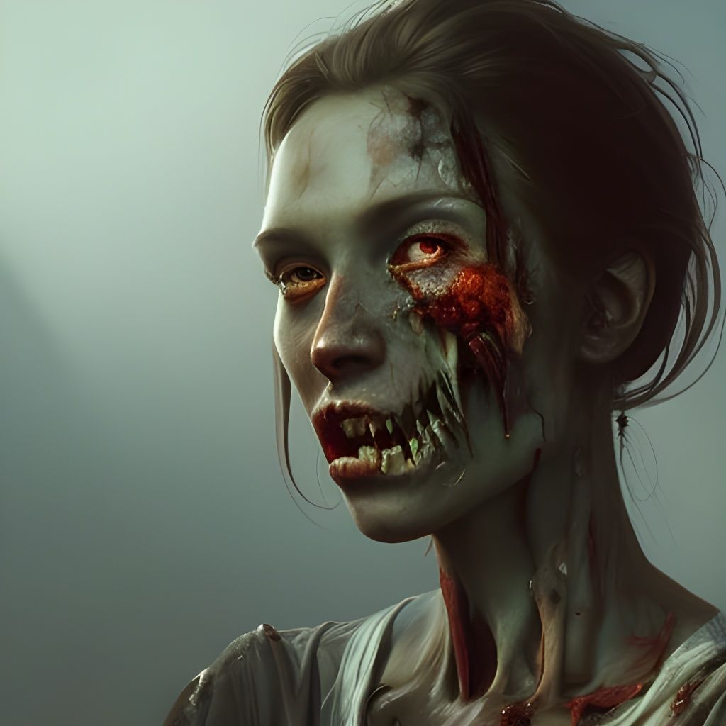 Hyperrealistic Zombie Portrait in Cinematic Style
