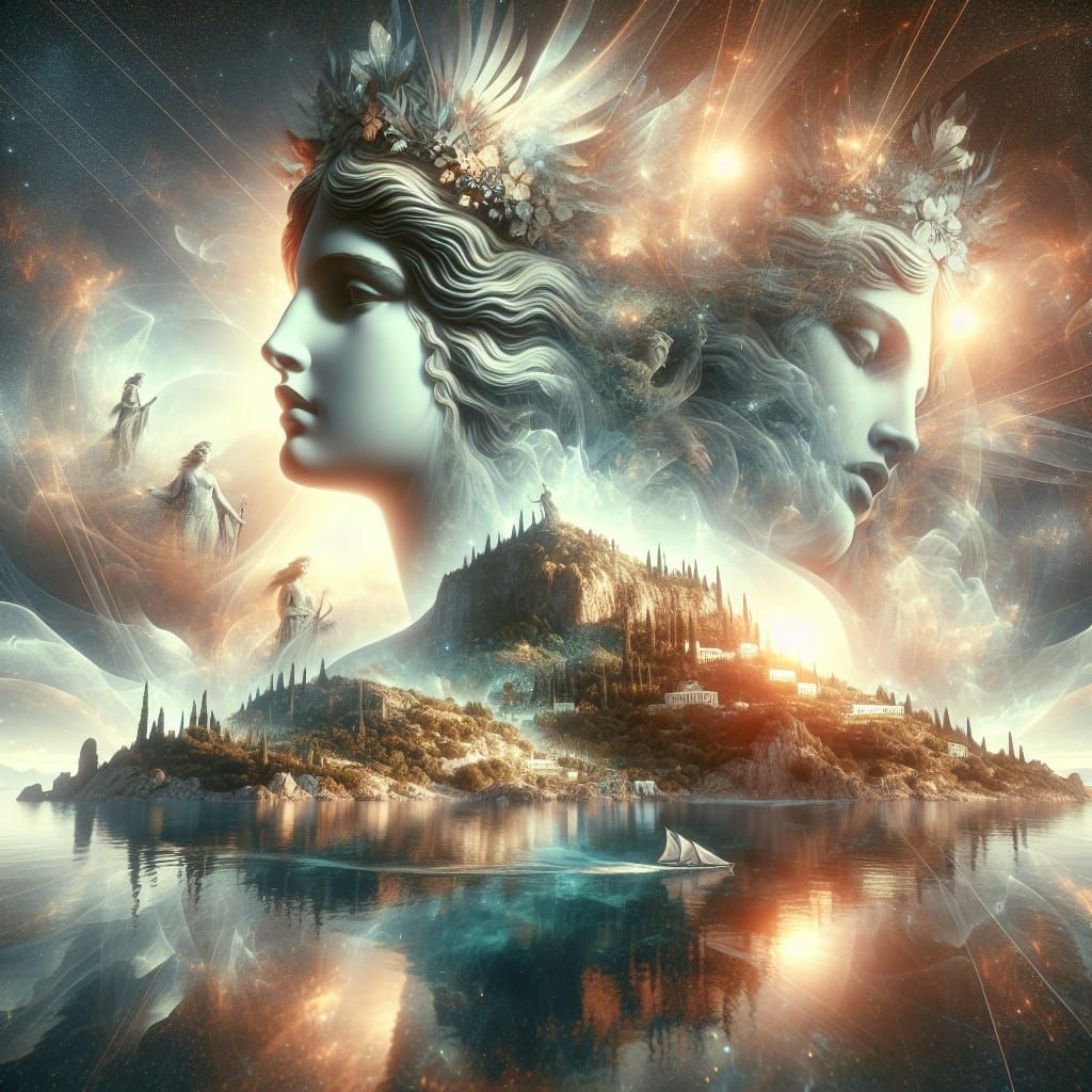 Calypso on Ogygia: Double Exposure Art