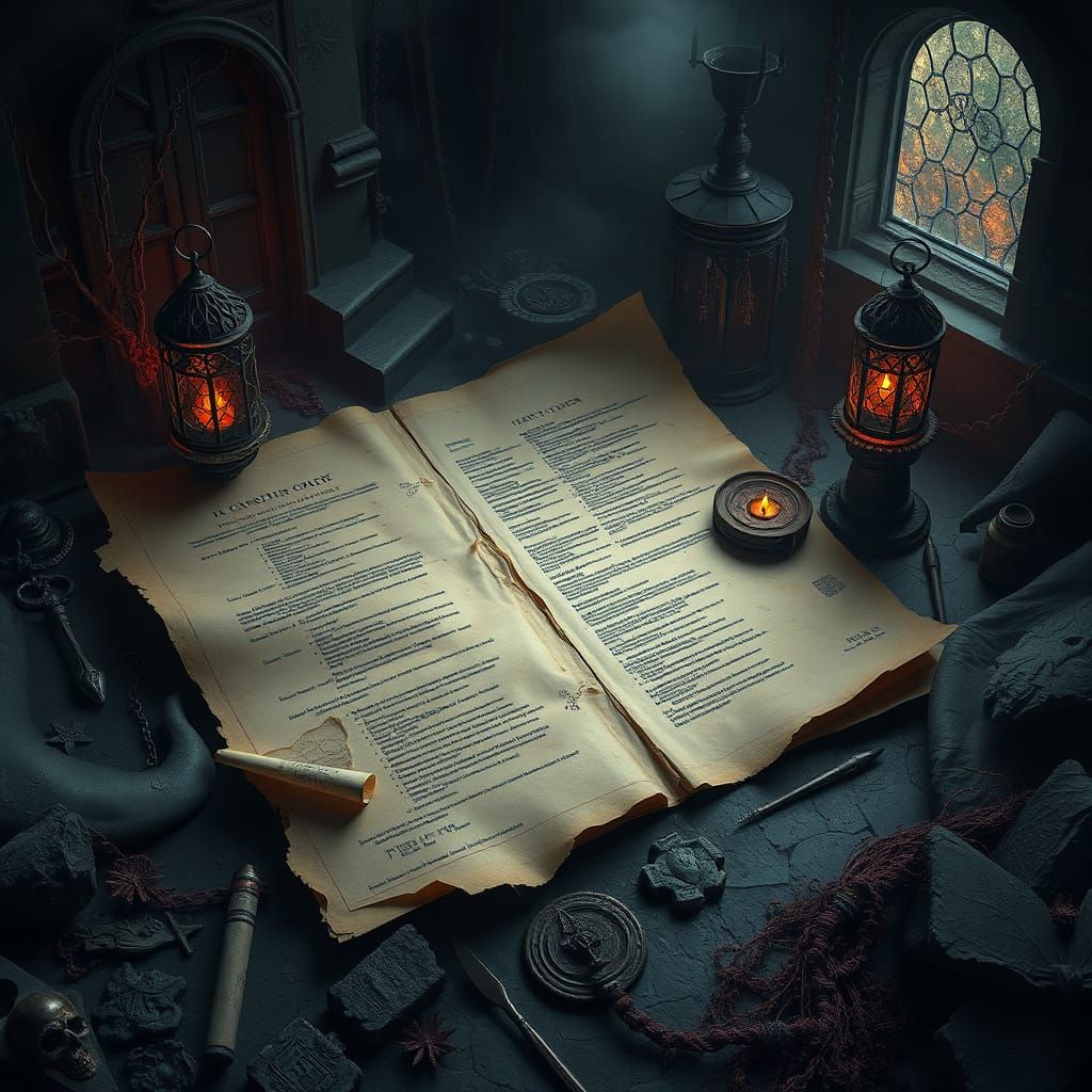 Victorian-Inspired Fantasy Junk Journal in a Haunting, Mysti...