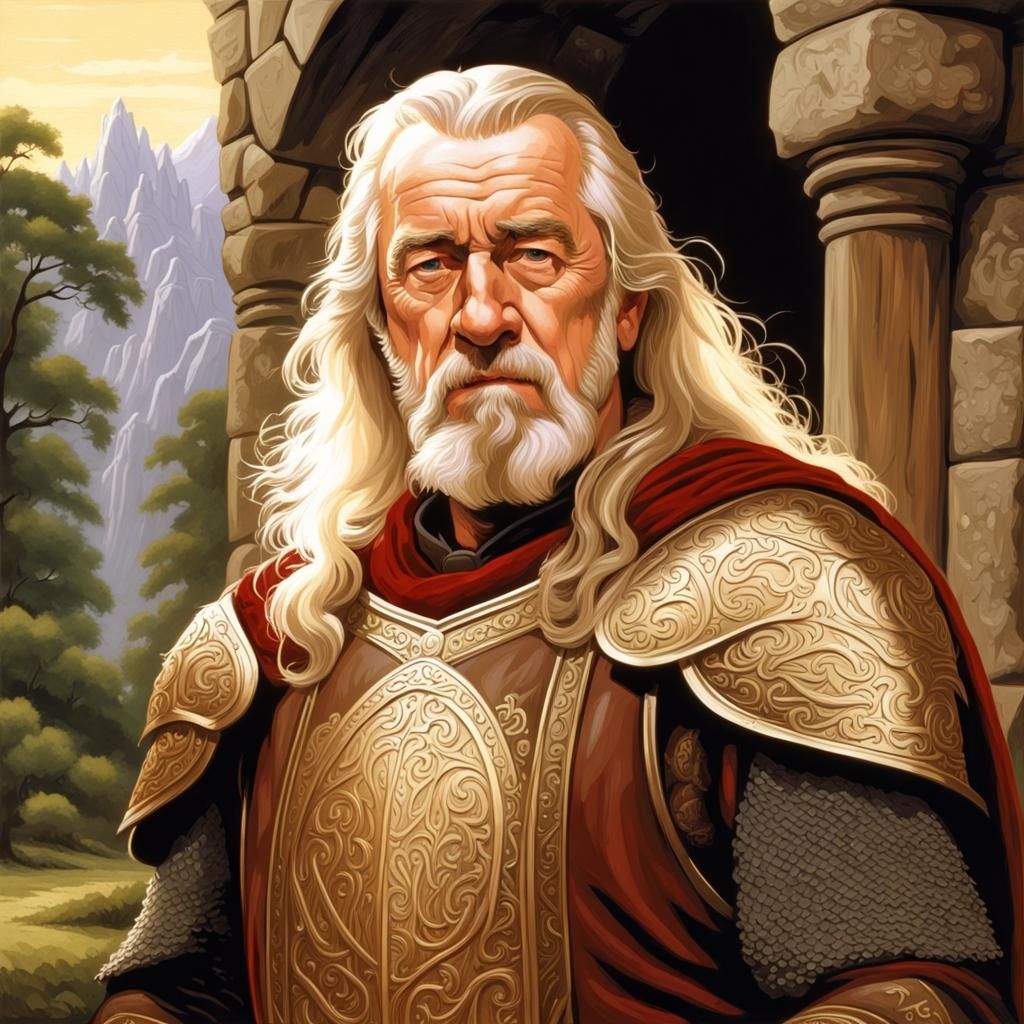 Theoden of Rohan in a Vintage Fantasy Style