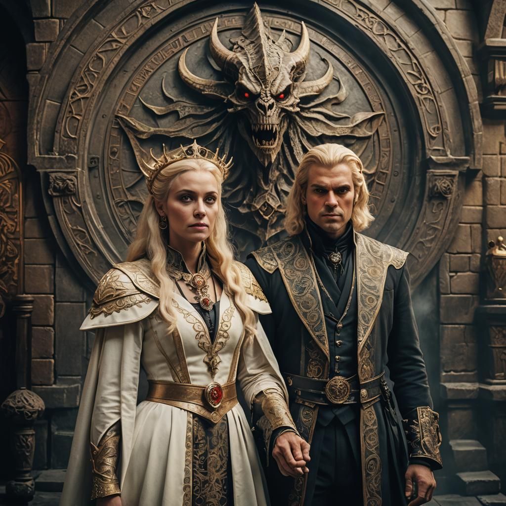 Wealthy Couple in Forgotten Realms: Cinematic Film Still