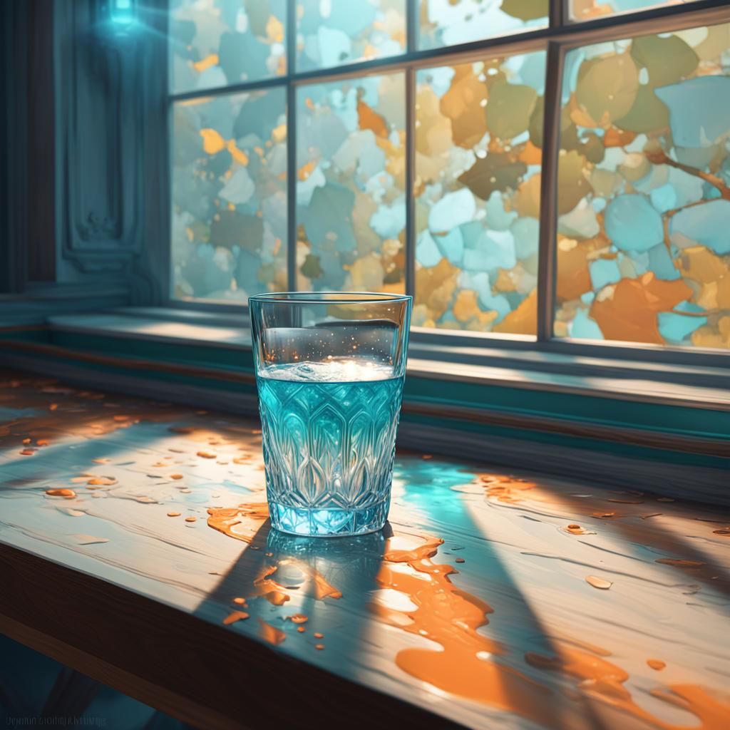Glass of Water in Soft Light