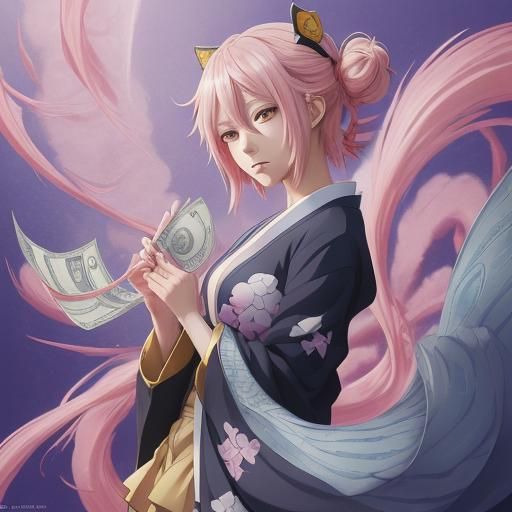 Money in Anime Key Visual Style
