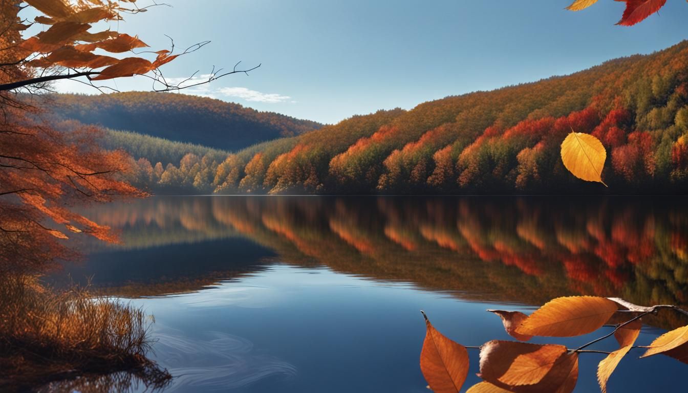 Secluded lake in the Appalachian Mountains