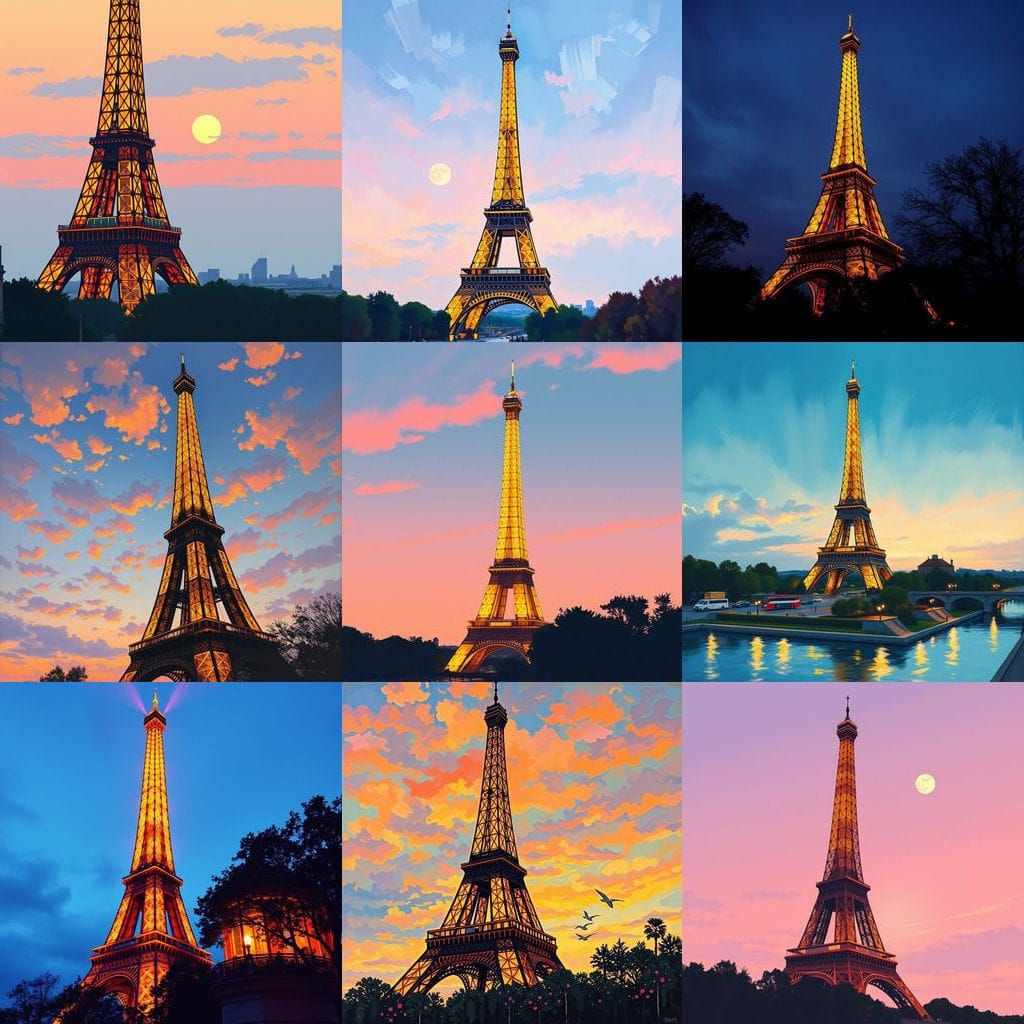 Eiffel Tower at Sunset
