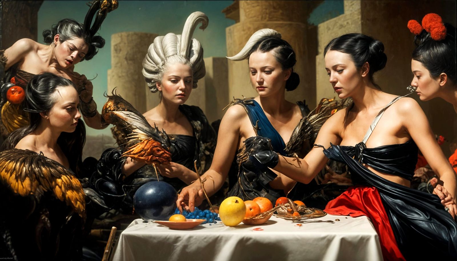 Abstracted Alien Portraits in Bizarre Landscape