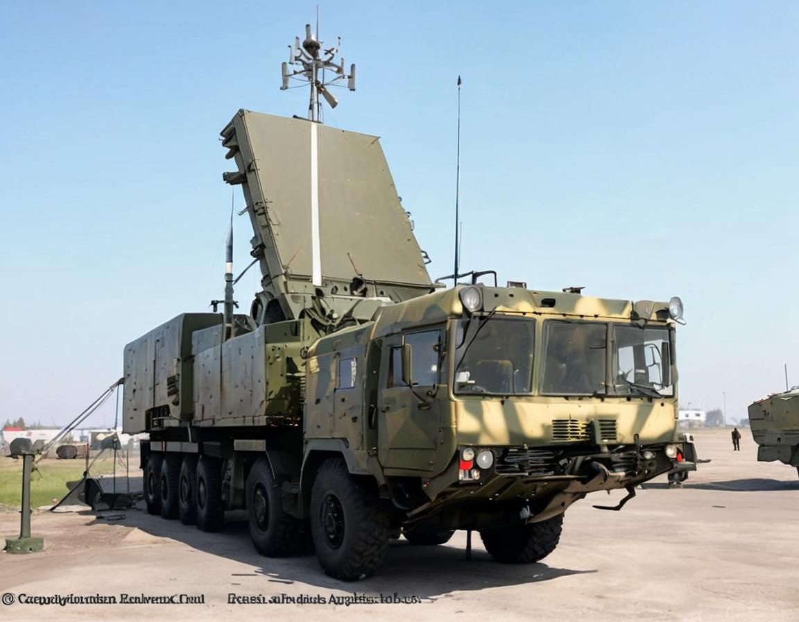 S400 Missile System with Radar in Cinematic Style