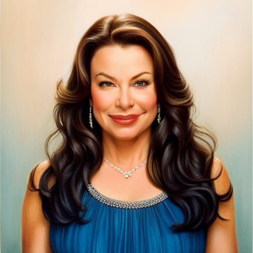 Fran Drescher Hyperrealistic Portrait in Photorealistic Styl...