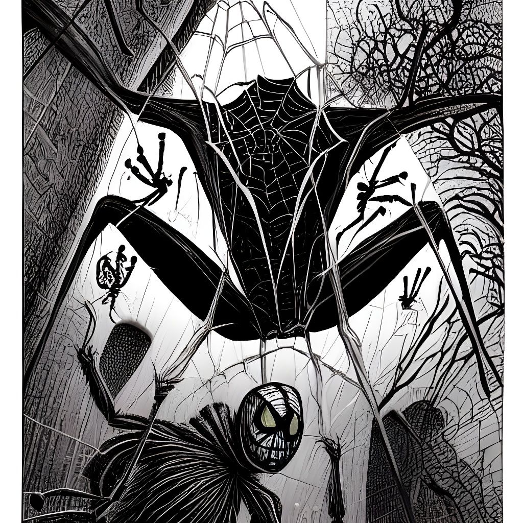 Terrifying Spider Creature Infestation in Sci-Fi Horror Art